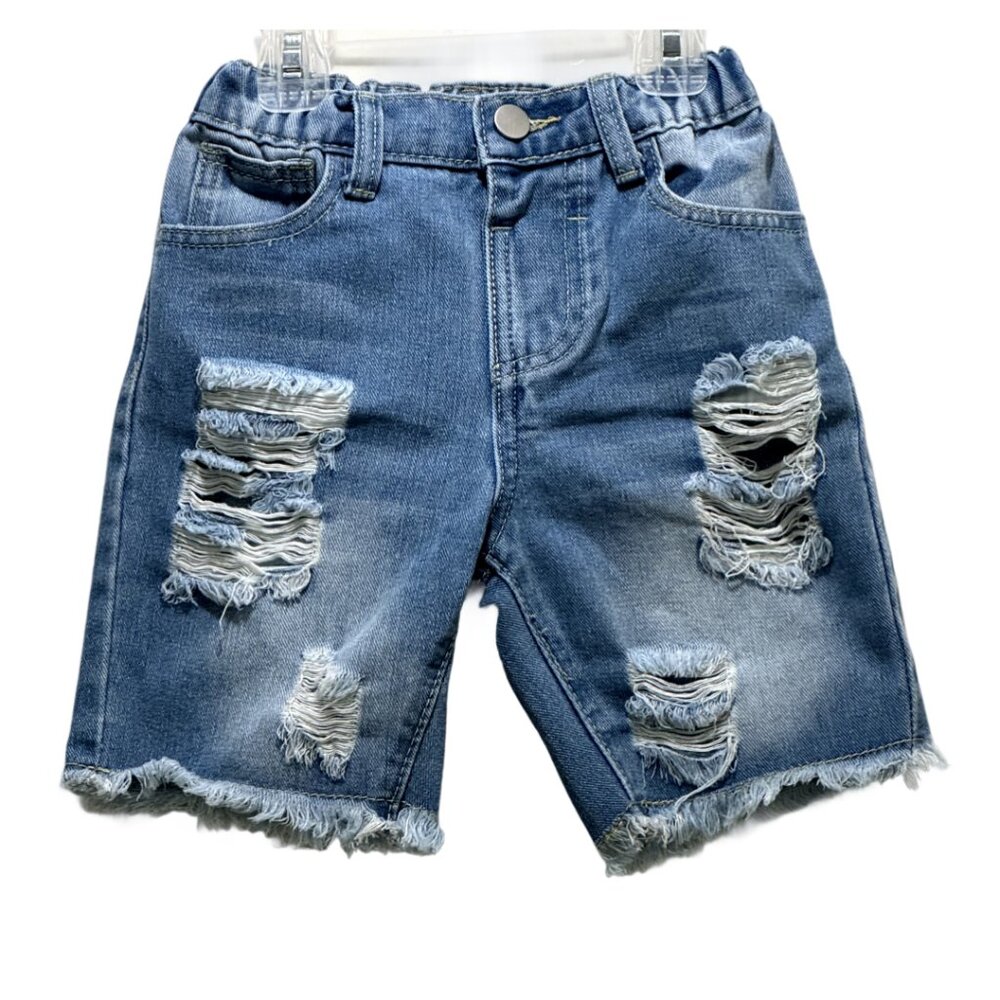 Girls Distress Denmin Jean Shorts 4Y - Picture 1 of 2